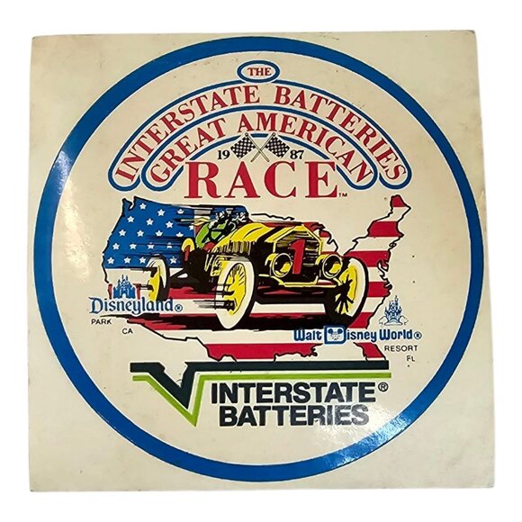 Interstate Batteries Great American Race Stickers 87 Disneyland Norfolk 89 World - Picture 5 of 8